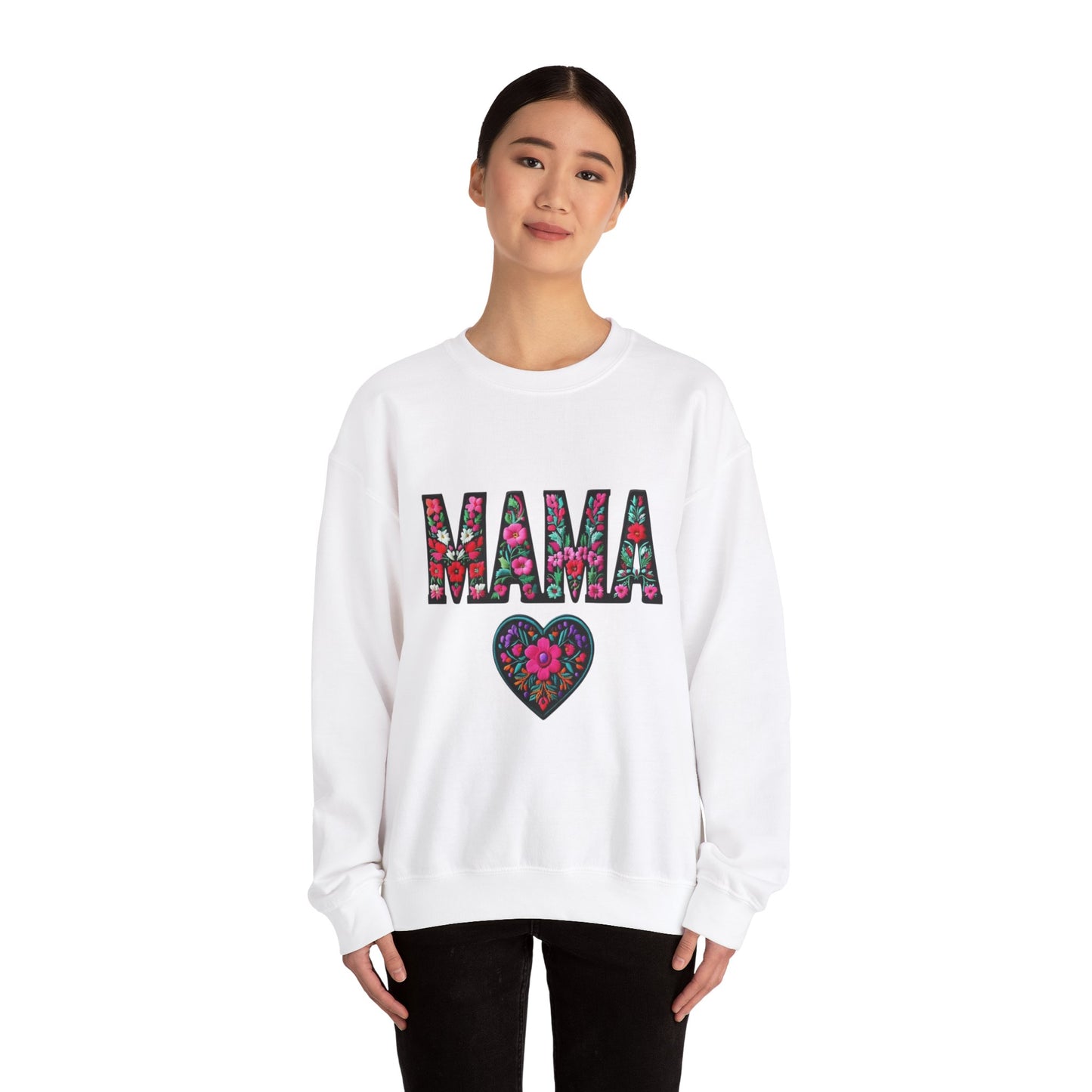 Floral MAMA Crewneck Sweatshirt - Perfect Gift for Moms!
