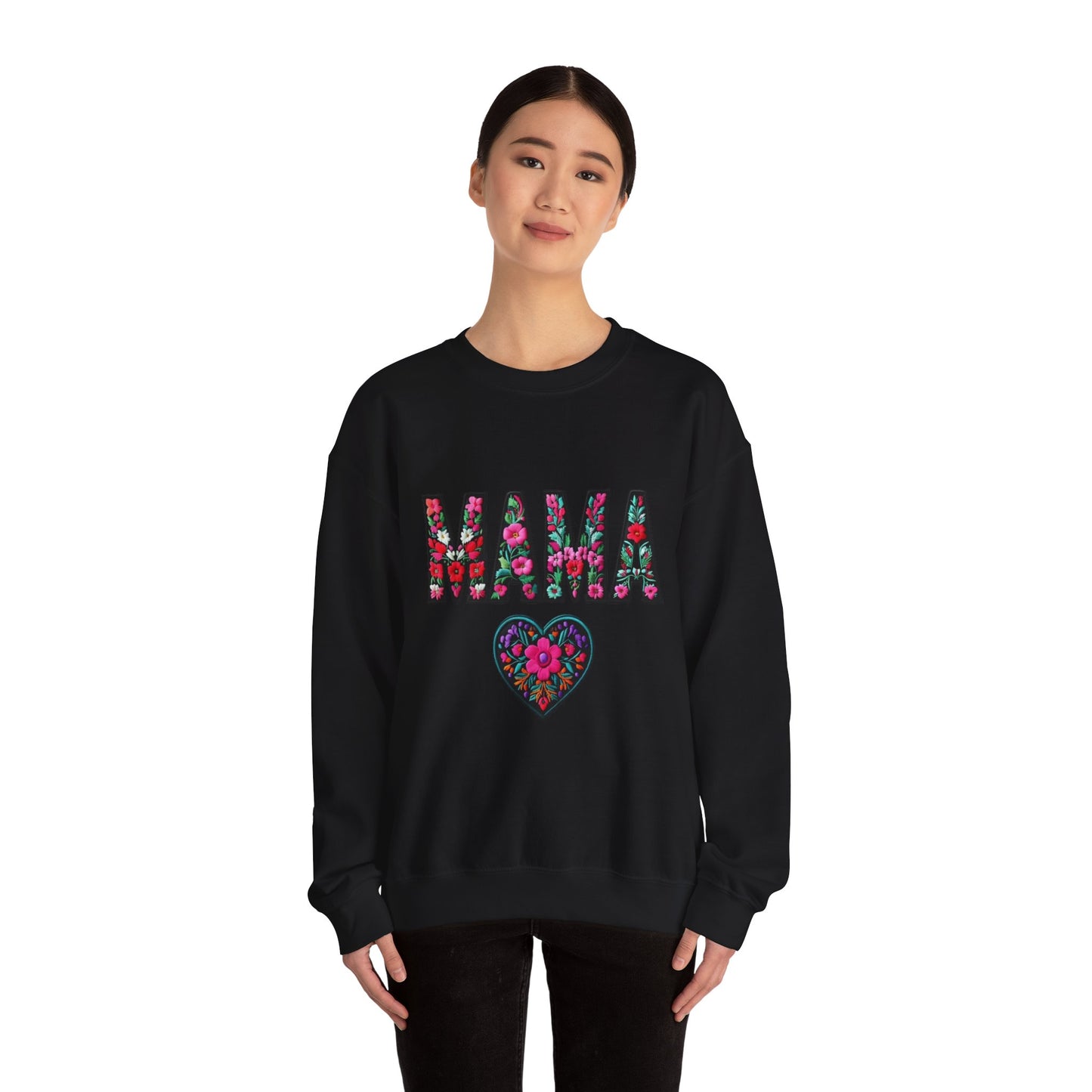 Floral MAMA Crewneck Sweatshirt - Perfect Gift for Moms!
