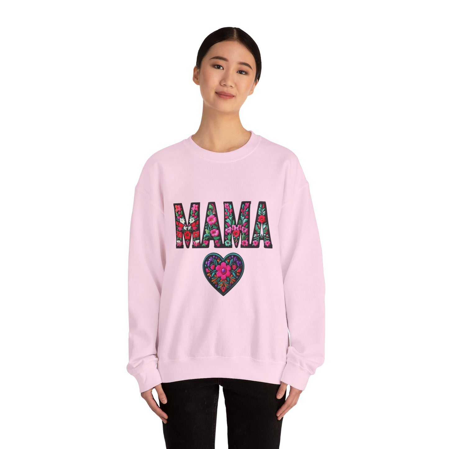 Floral MAMA Crewneck Sweatshirt - Perfect Gift for Moms!