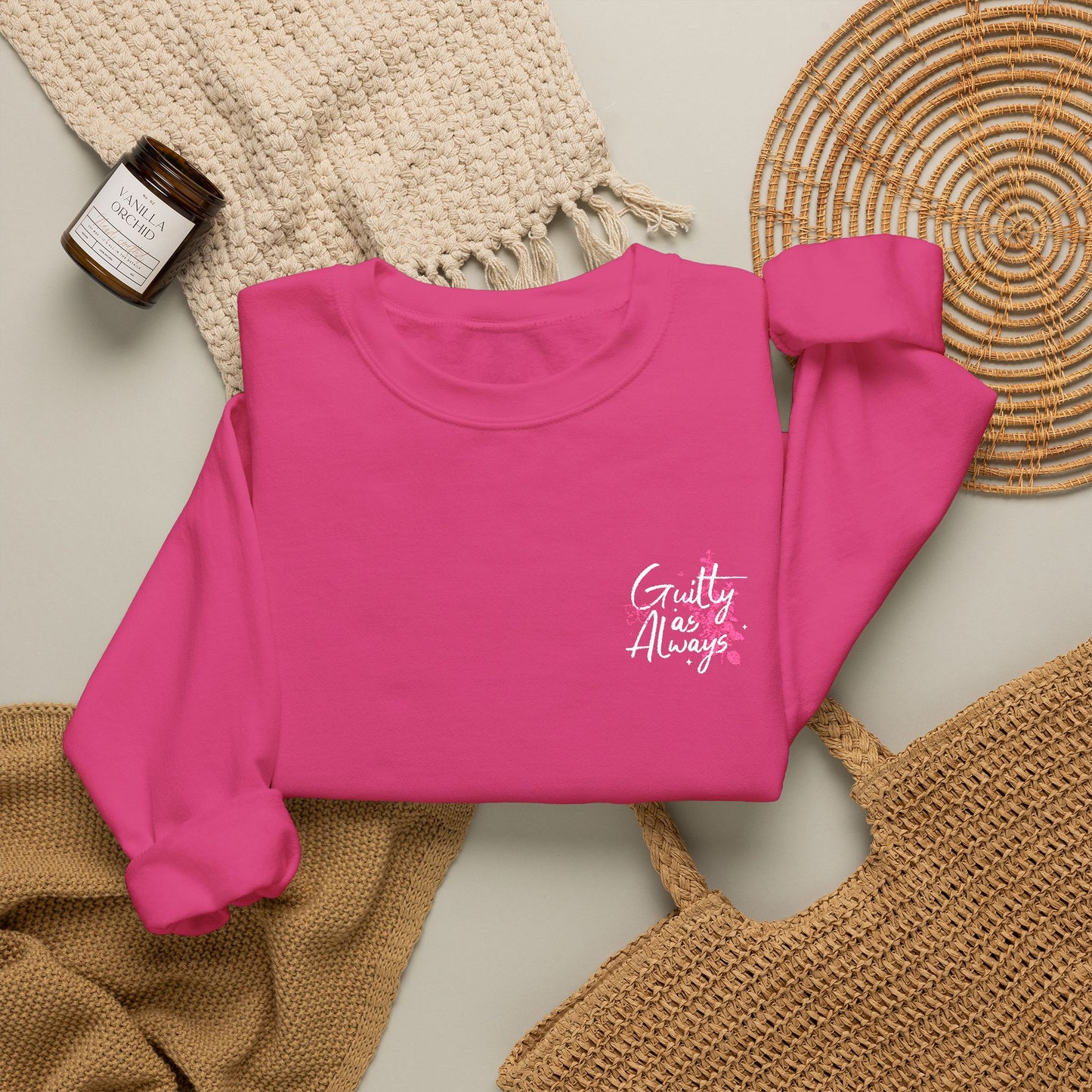 Sweatshirt ‘ Guilty as always’ Embroidery