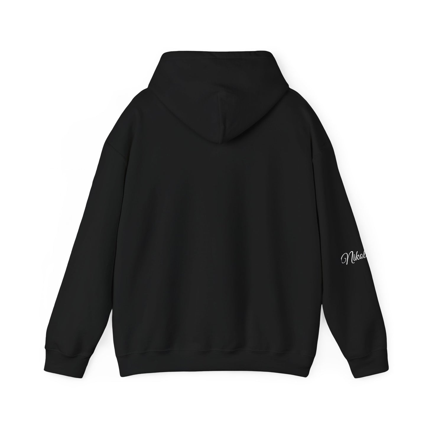 Butterfly Script Hoodie — "Be gentle with yourself" Inspirational Black Pullover