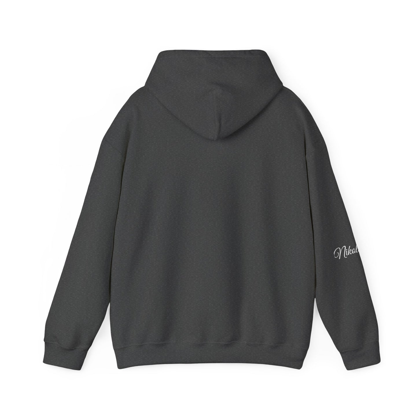 Butterfly Script Hoodie — "Be gentle with yourself" Inspirational Black Pullover