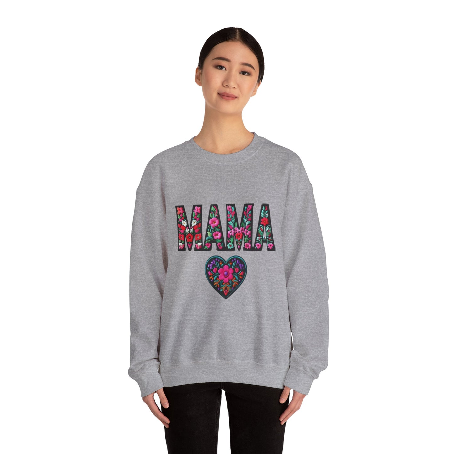 Floral MAMA Crewneck Sweatshirt - Perfect Gift for Moms!