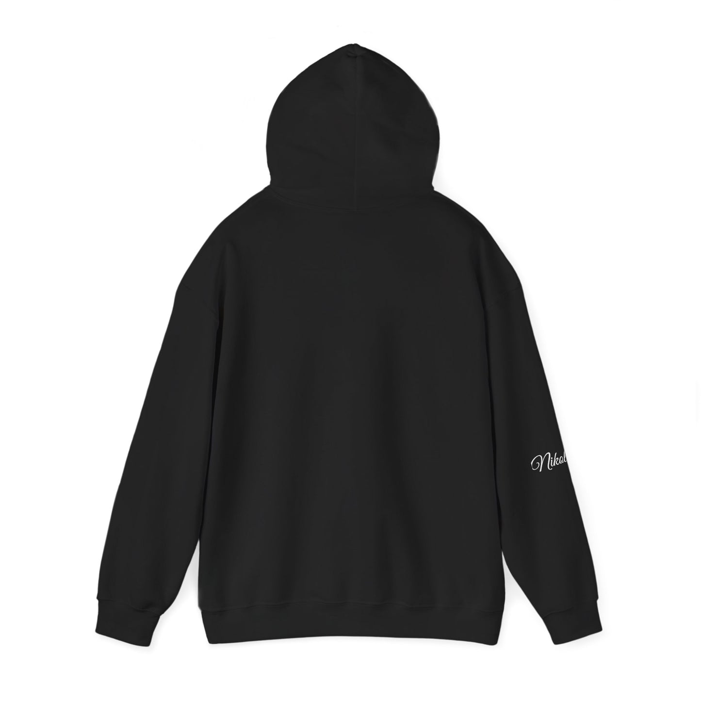 Butterfly Script Hoodie — "Be gentle with yourself" Inspirational Black Pullover
