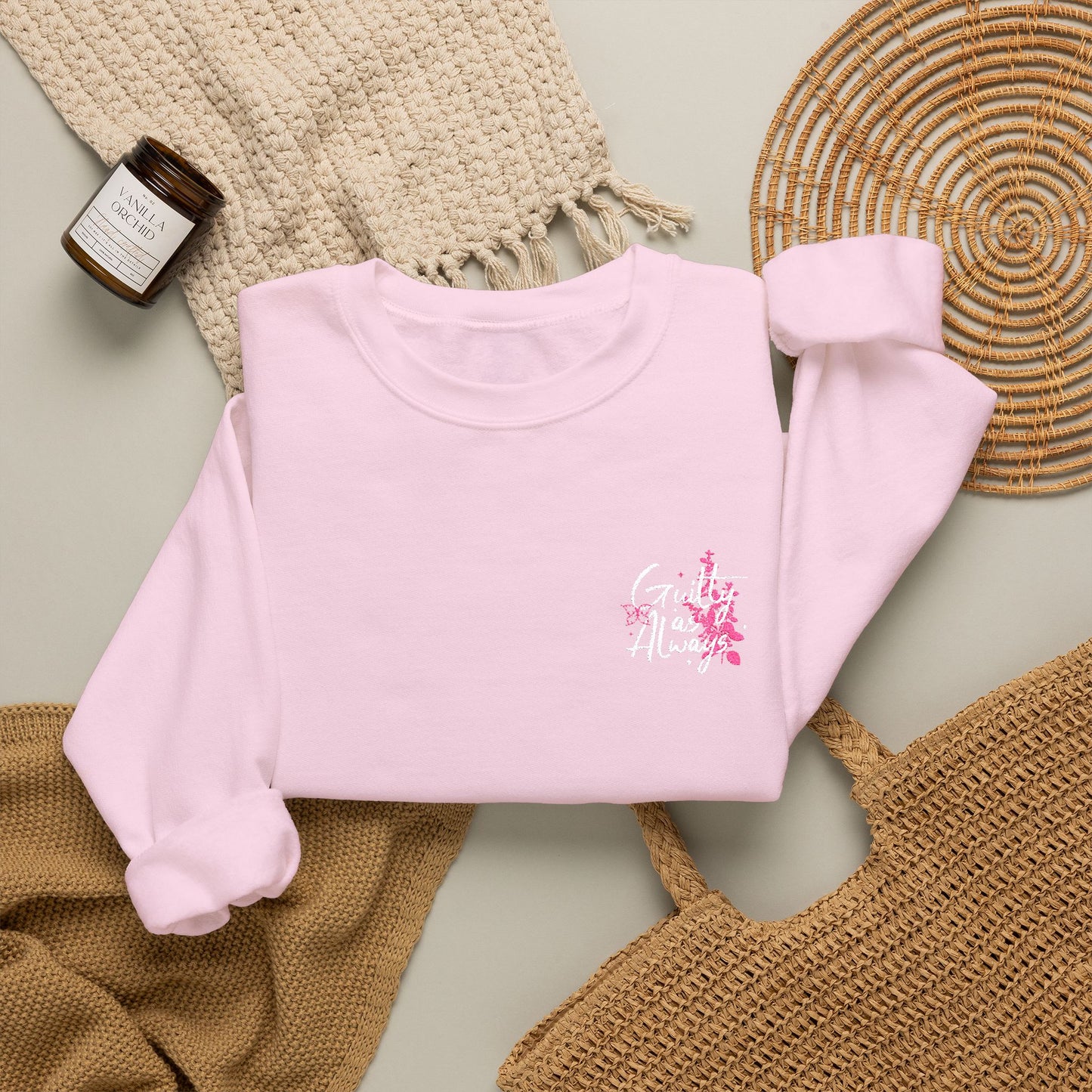 Sweatshirt ‘ Guilty as always’ Embroidery
